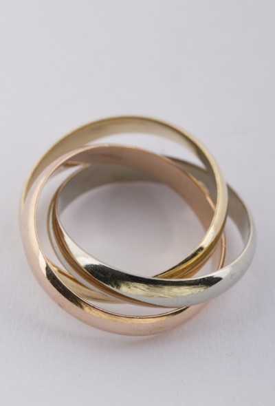 Gouden tri-color ring