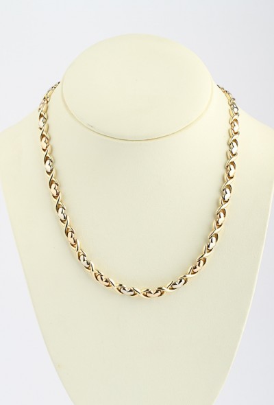 Gouden tri-color collier