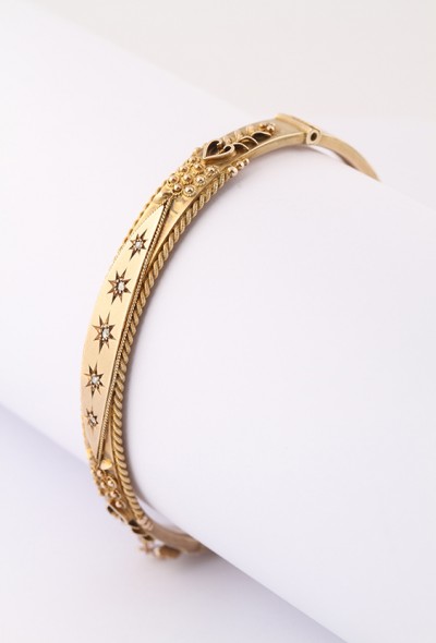 Gouden slavenarmband met diamant